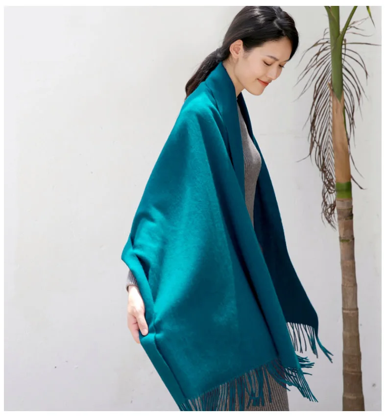 Wool Winter Scarf Women Fashion Shawl Adult Solid Scarves Luxury Autumn Shawls and Wraps  Poncho Scarfs for Ladies Unisex Wrap