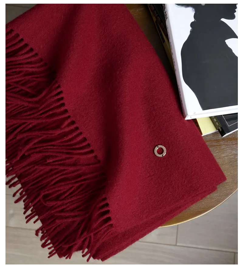 Wool Winter Scarf Women Fashion Shawl Adult Solid Scarves Luxury Autumn Shawls and Wraps  Poncho Scarfs for Ladies Unisex Wrap