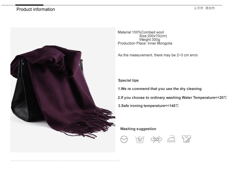 Wool Winter Scarf Women Fashion Shawl Adult Solid Scarves Luxury Autumn Shawls and Wraps  Poncho Scarfs for Ladies Unisex Wrap