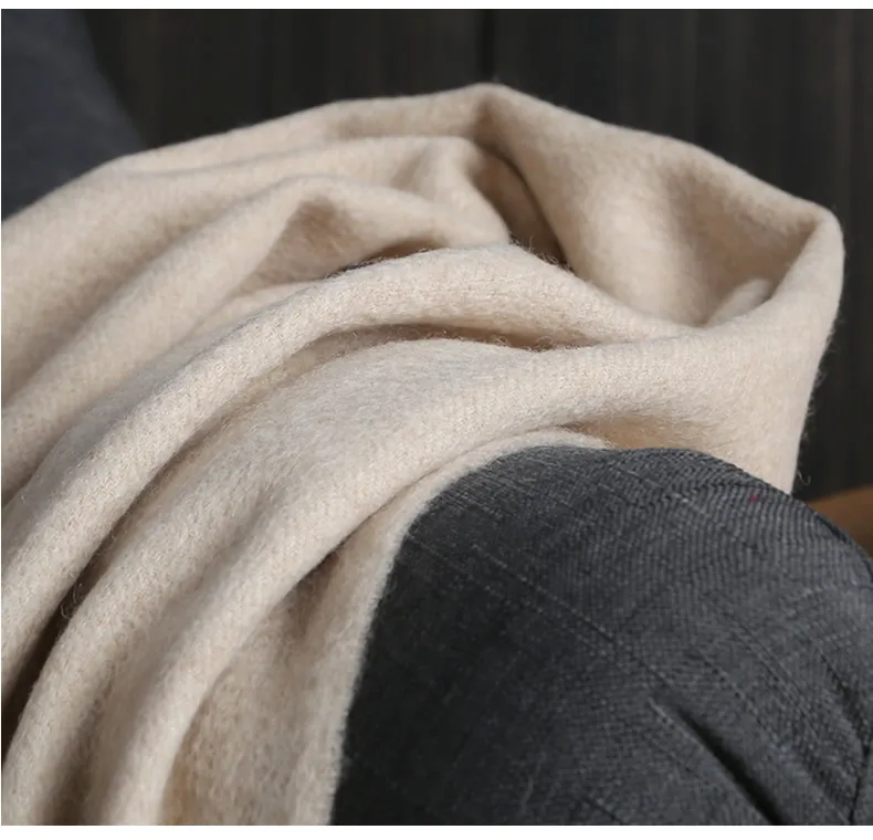 Wool Winter Scarf Women Fashion Shawl Adult Solid Scarves Luxury Autumn Shawls and Wraps  Poncho Scarfs for Ladies Unisex Wrap