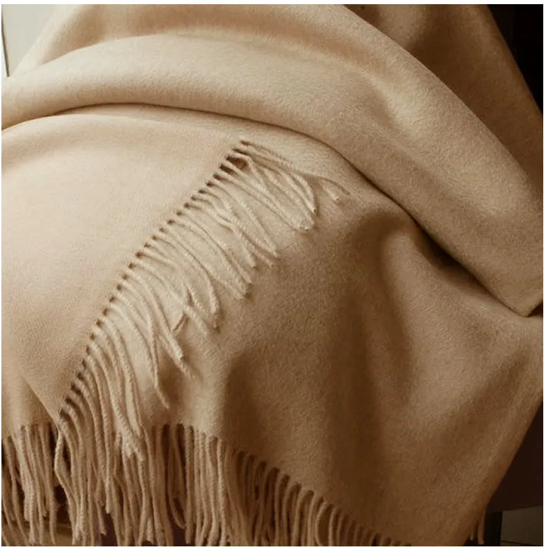 Wool Winter Scarf Women Fashion Shawl Adult Solid Scarves Luxury Autumn Shawls and Wraps  Poncho Scarfs for Ladies Unisex Wrap