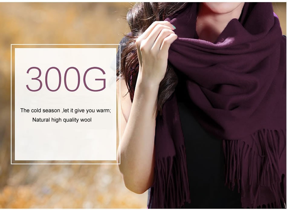 Wool Winter Scarf Women Fashion Shawl Adult Solid Scarves Luxury Autumn Shawls and Wraps  Poncho Scarfs for Ladies Unisex Wrap