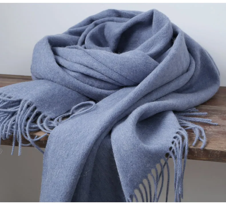 Wool Winter Scarf Women Fashion Shawl Adult Solid Scarves Luxury Autumn Shawls and Wraps  Poncho Scarfs for Ladies Unisex Wrap