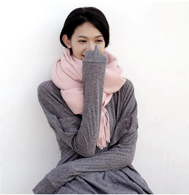 Wool Winter Scarf Women Fashion Shawl Adult Solid Scarves Luxury Autumn Shawls and Wraps  Poncho Scarfs for Ladies Unisex Wrap