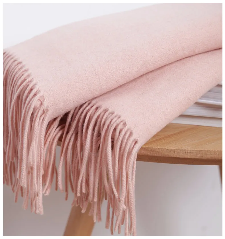 Wool Winter Scarf Women Fashion Shawl Adult Solid Scarves Luxury Autumn Shawls and Wraps  Poncho Scarfs for Ladies Unisex Wrap