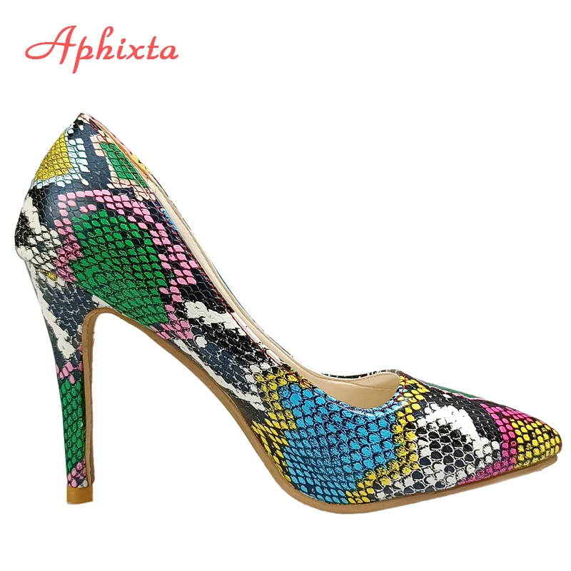 Aphixta 12cm Office Thin Heels Pumps Women Shoes Pointed Toe Patent Leather Wedding Dress Shoes Woman Chaussures Femme
