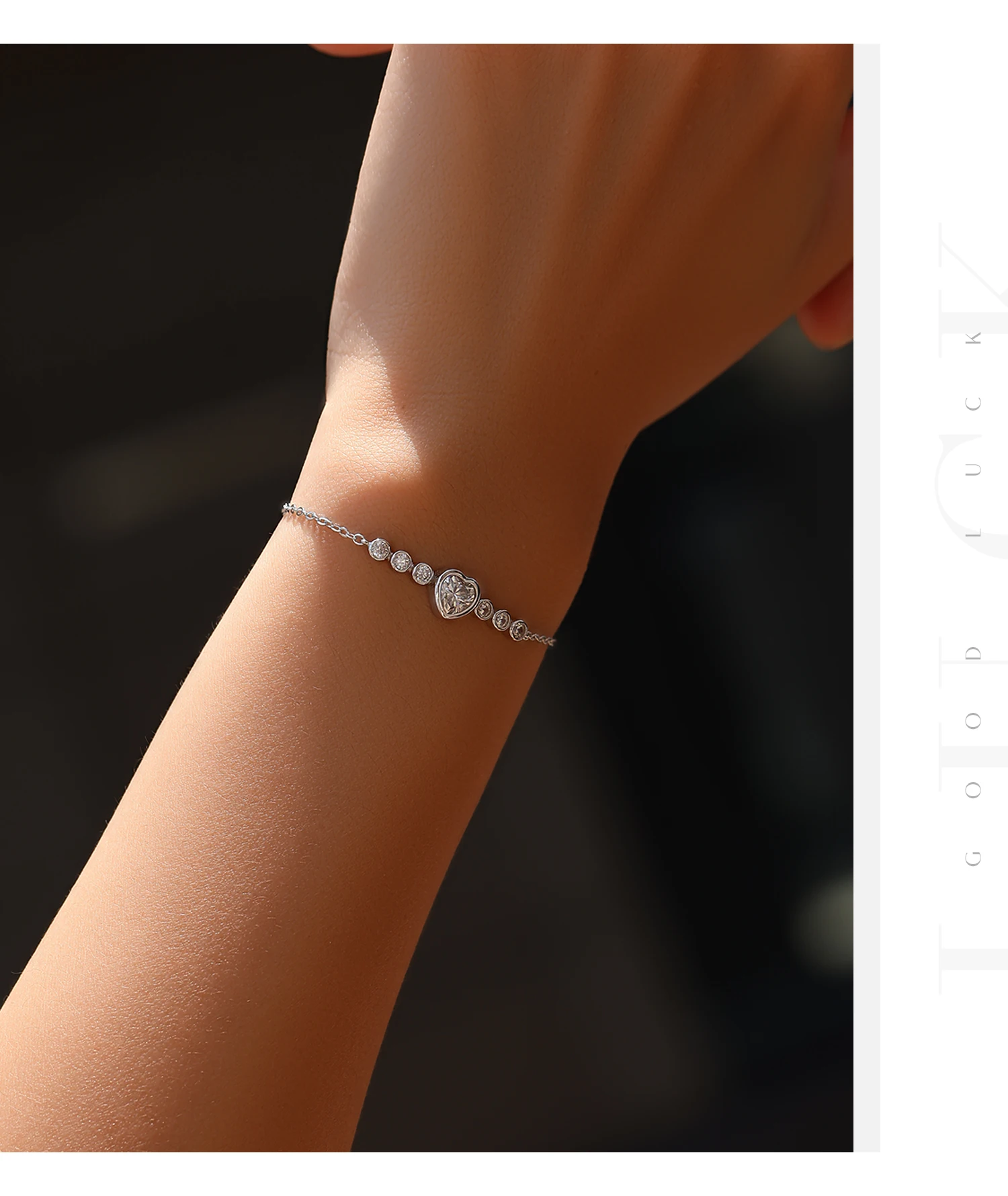 MODIAN D Color Heart Moissanite Bracelet 925 Sterling Silver Heart Lab Diamond Wrist Bracelet Wedding Fine Jewelry Gift With Box