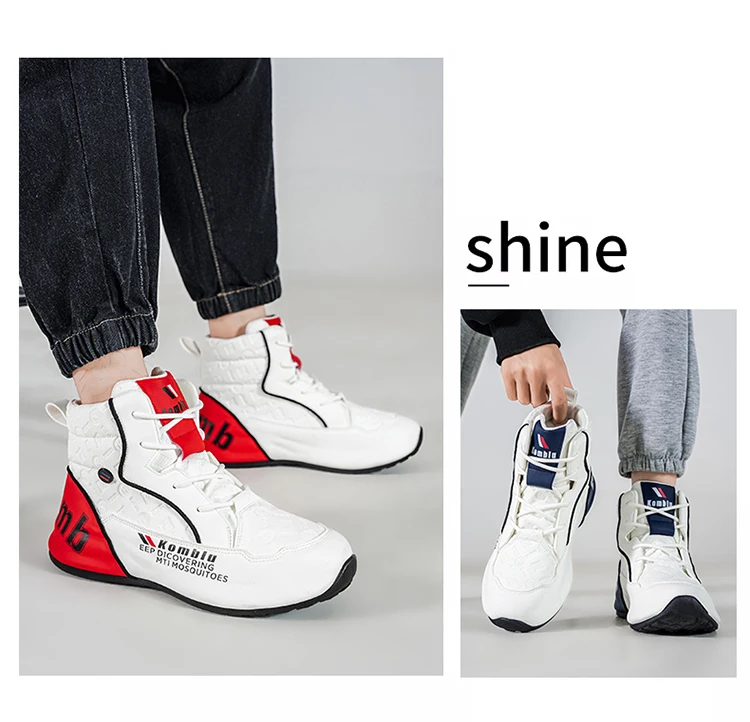 High-Top Casual Sneakers with Trendy Embossed Design, Soft and Shock-Absorbing, Versatile for Daily Commuting, Unisex Fashion Height-Increasing Sports Shoes 9