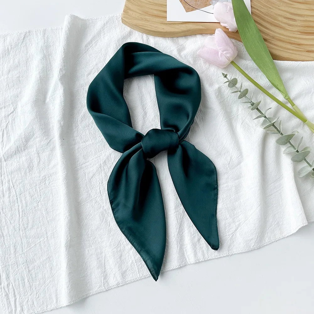 Woman Scarf Print Hijab Headscarf Bandana Handkerchief Silk Scarves Woman Square Luxury Female Shawl Head Wrap Wear
