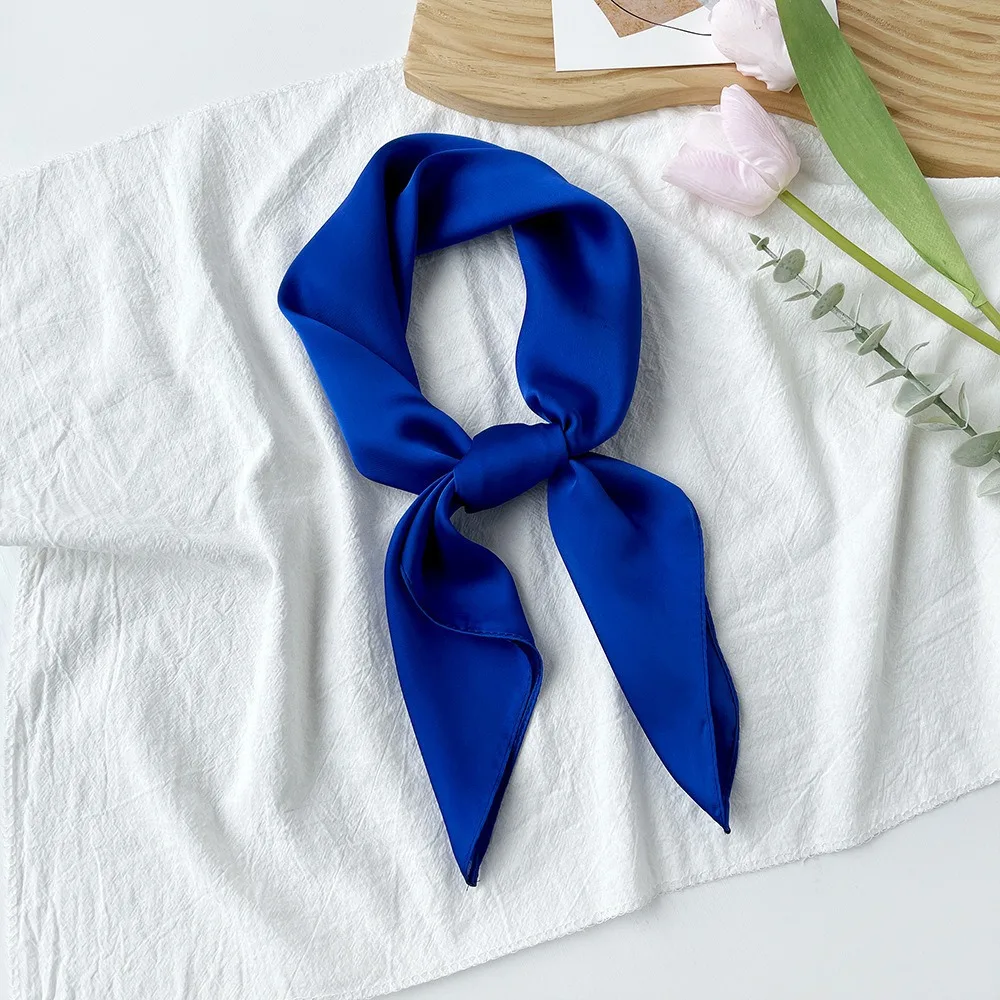 Woman Scarf Print Hijab Headscarf Bandana Handkerchief Silk Scarves Woman Square Luxury Female Shawl Head Wrap Wear