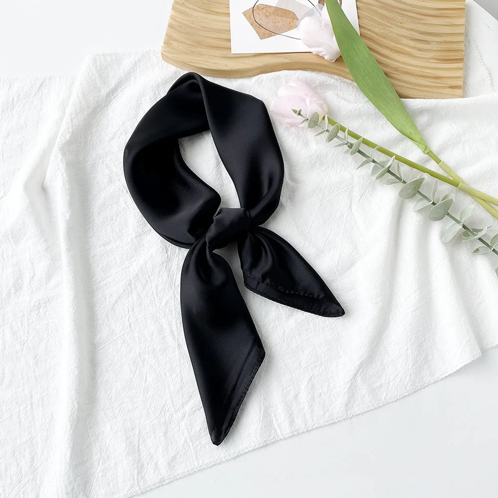 Woman Scarf Print Hijab Headscarf Bandana Handkerchief Silk Scarves Woman Square Luxury Female Shawl Head Wrap Wear