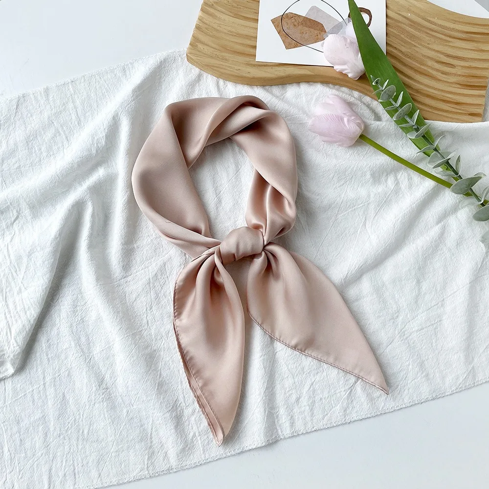 Woman Scarf Print Hijab Headscarf Bandana Handkerchief Silk Scarves Woman Square Luxury Female Shawl Head Wrap Wear