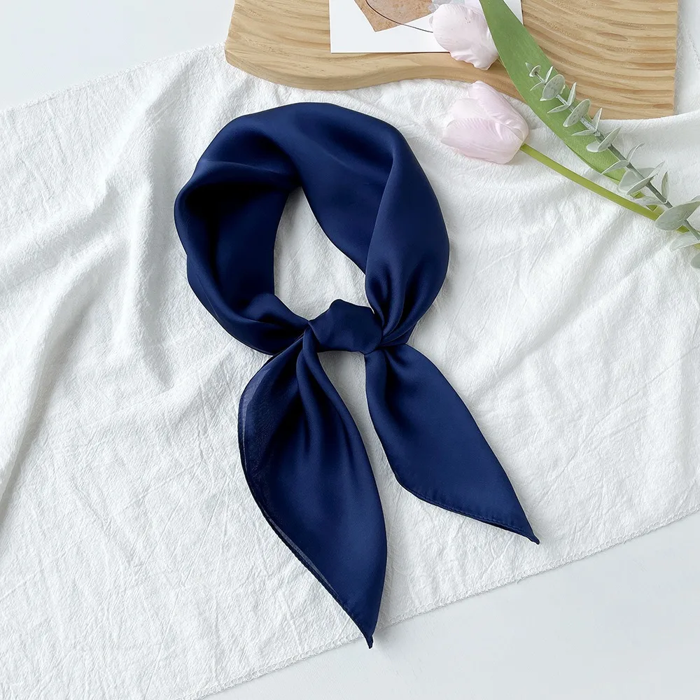 Woman Scarf Print Hijab Headscarf Bandana Handkerchief Silk Scarves Woman Square Luxury Female Shawl Head Wrap Wear