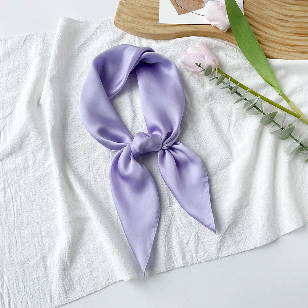 Woman Scarf Print Hijab Headscarf Bandana Handkerchief Silk Scarves Woman Square Luxury Female Shawl Head Wrap Wear