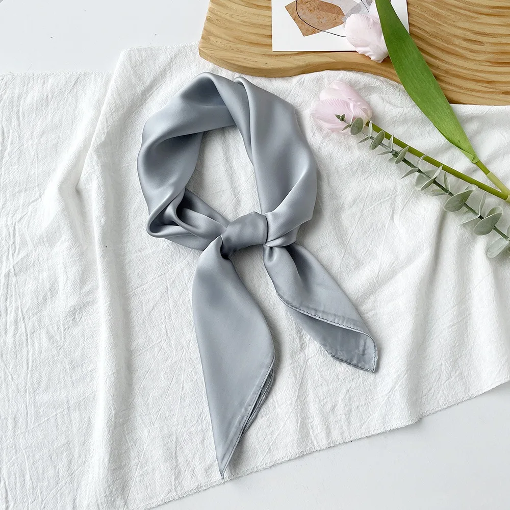 Woman Scarf Print Hijab Headscarf Bandana Handkerchief Silk Scarves Woman Square Luxury Female Shawl Head Wrap Wear