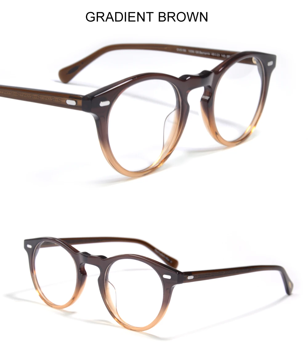 Gregory peck Glasses Frame OV5186 Mens Round Eyeglasses Vintage Round Diopter Eyeglasses for Men Women's Round Glasses Frame