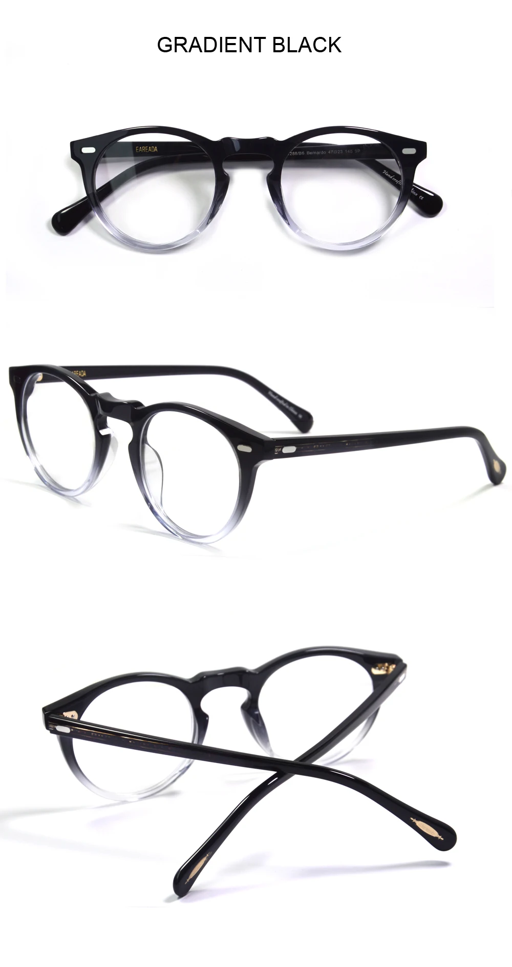 Gregory peck Glasses Frame OV5186 Mens Round Eyeglasses Vintage Round Diopter Eyeglasses for Men Women's Round Glasses Frame