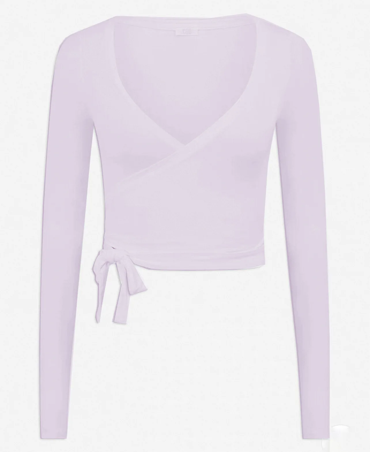 C-B Women Cross Wrap Long Sleeve Yoga Top Deep V Back Tie Crop Shirts Thumb Hole Slim Pilates Workout Cover Sport Blouses