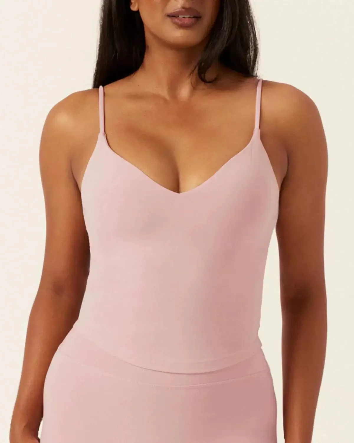 C-B V-Neck Halter Yoga Vest with Folded Waist, Nude-Feel Shorts & Leggings, Perfect for Gym Workouts, Women's Sportswear Set