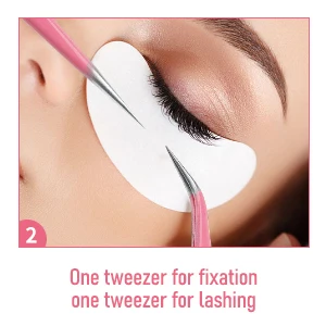 Veyes Inc Eyelash Extensions Tweezers Veyelash Professional Fiber Tip Tweezers for Volume Stainless steel 3D Accurate Closure