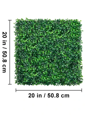 SucceBuy Artificial Boxwood Panel 24pcs 20x20/24x16 in Boxwood Hedge Wall Panels Artificial Grass Backdrop Wall Green Grass