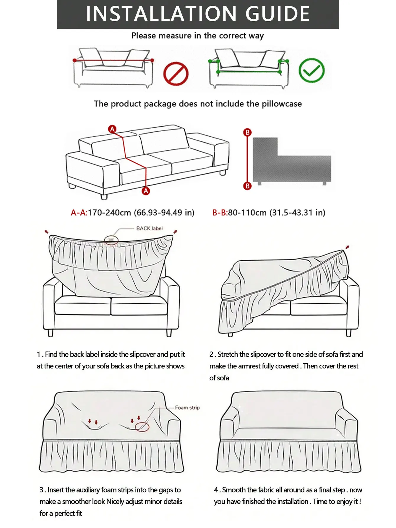XM-Luvetoria 1pc European Jacquard Non-slip Sofa Slipcover with Skirt Relief Embossed Sofa Covers For Bedroom Office Living Room Home Decor