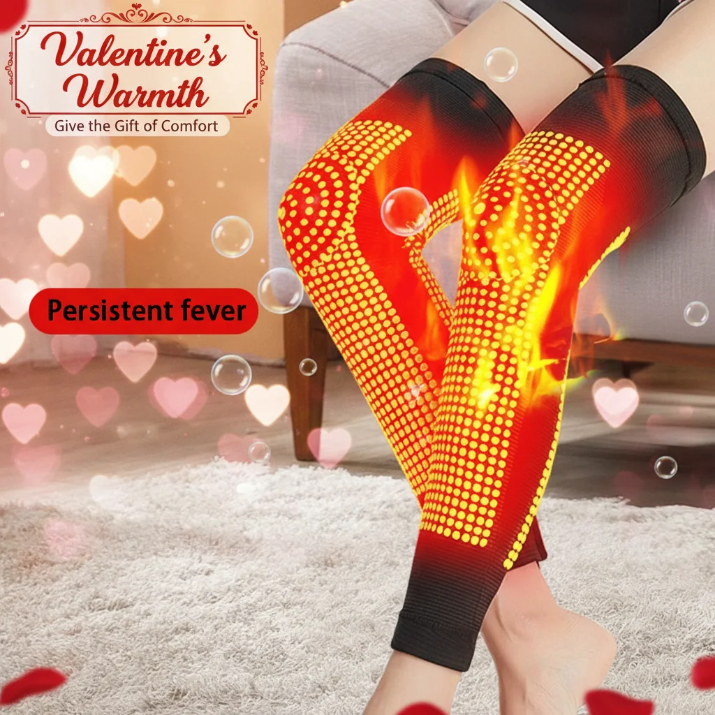 alentine's Day Gifts for Health - Mugwort Self-Heating Knee Brace, Pain Relief for Arthritis & Joint, Long Knee Support for Warm