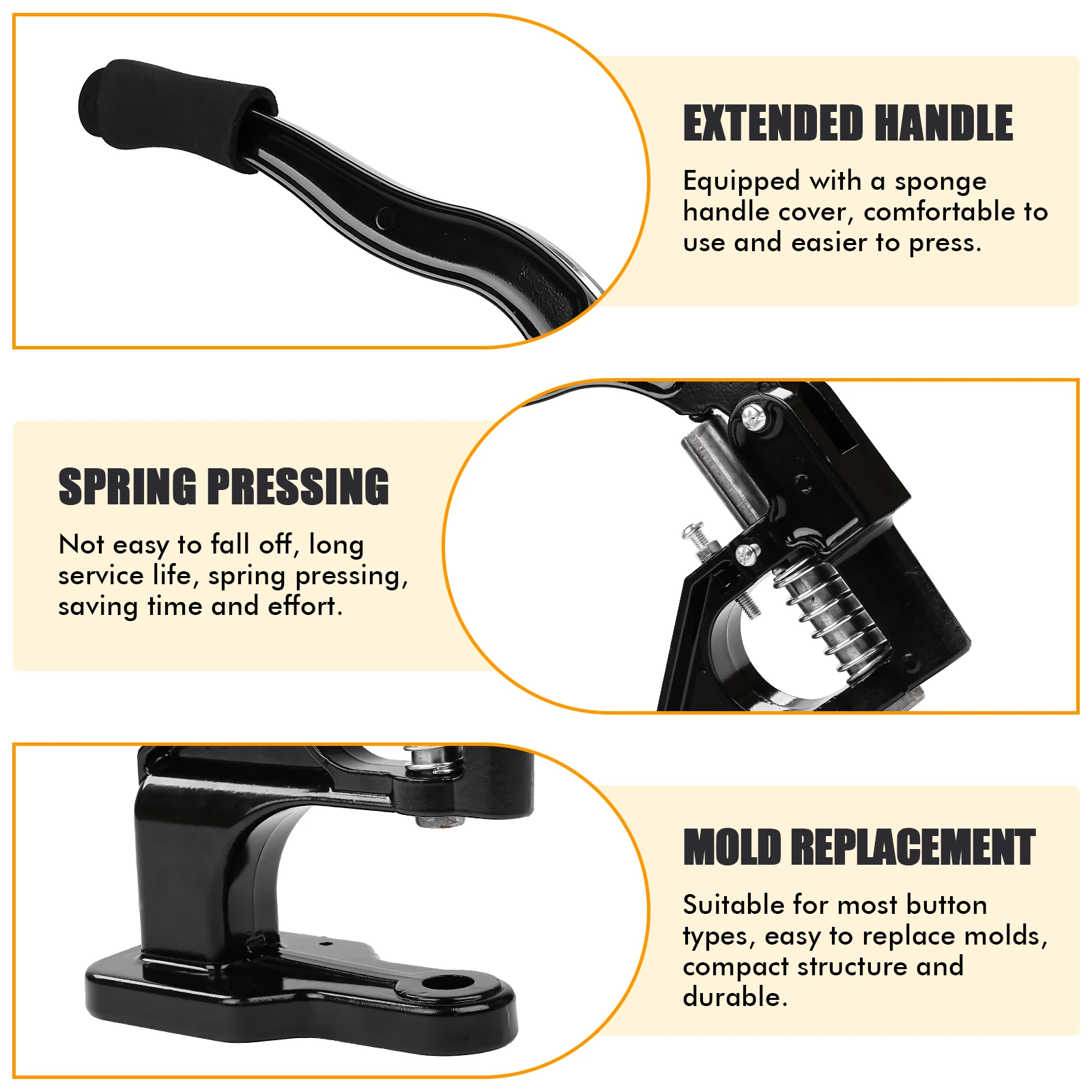 Manual Grommet Eyelet Machine DIY Hand Press Leathercraft Sewing Punch Tool with Dies+Grommets Versatile use