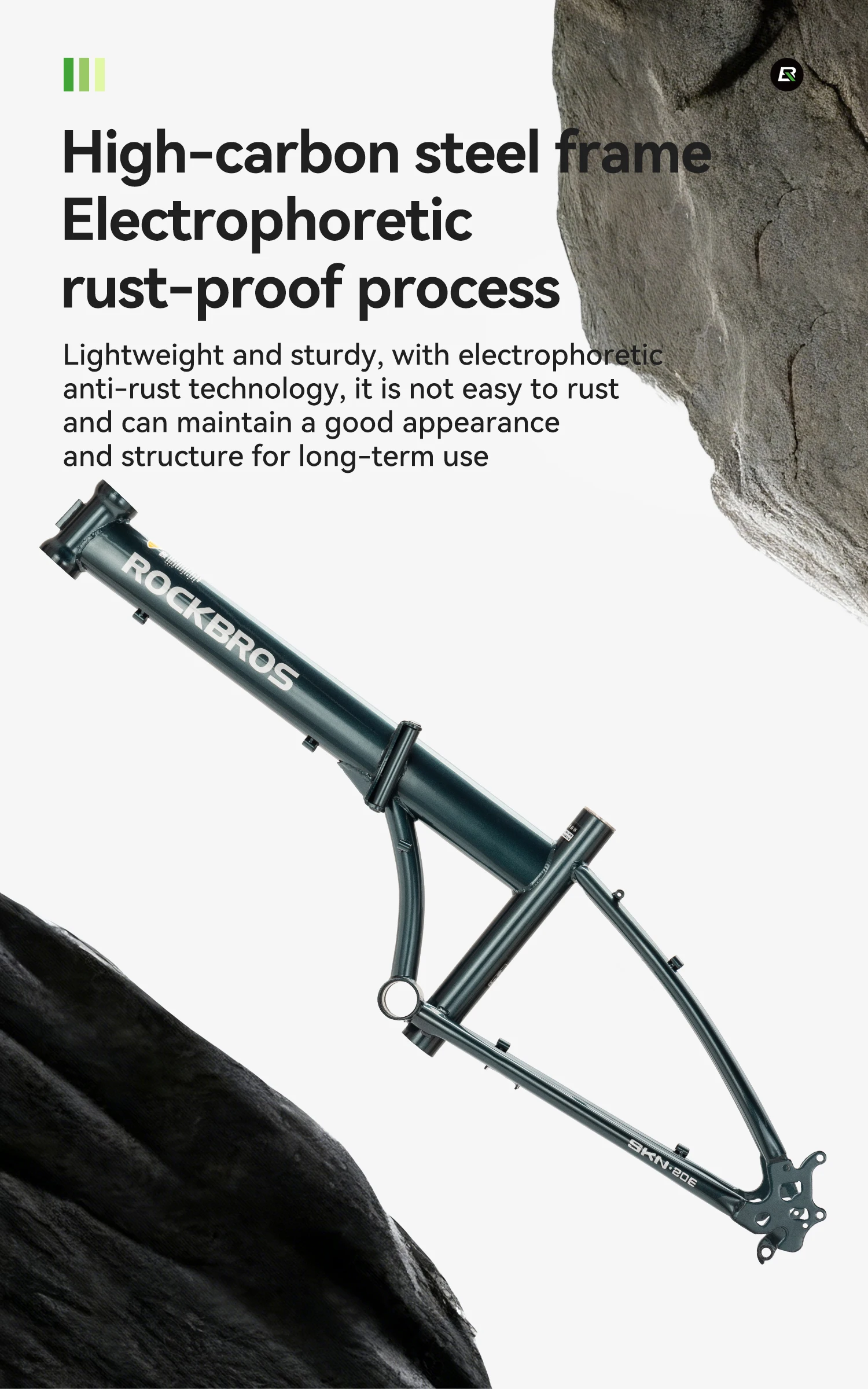 ROCKBROS 20 Inches Folding Bike Lightweight Portable Carbon Steel Frame 7-Speed Shifter Disc Brake Daily Commute Folding Bicycle
