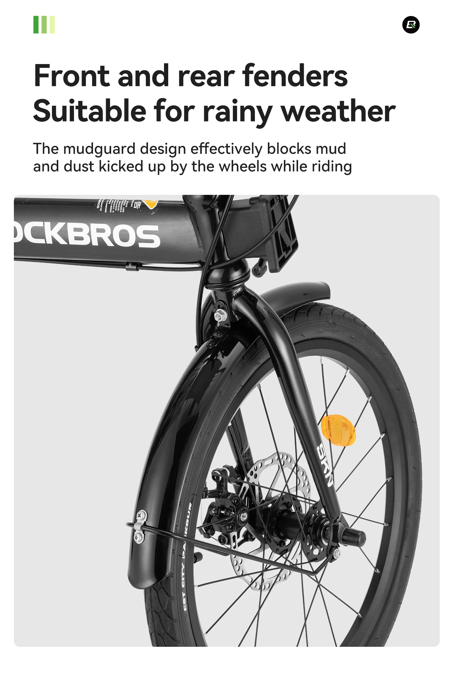 ROCKBROS 20 Inches Folding Bike Lightweight Portable Carbon Steel Frame 7-Speed Shifter Disc Brake Daily Commute Folding Bicycle