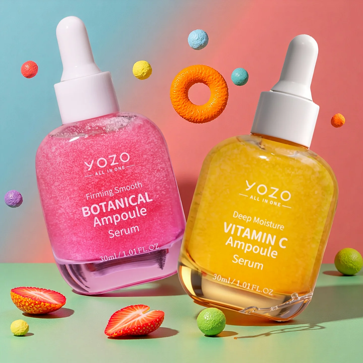 2pcs Facial Serum Skincare Set Morning Vitamin C Serum Night Retinol Serum Brightens Skin Locks In Moisture & Hydrates Anti-aging/anti-wrinkle Skincare