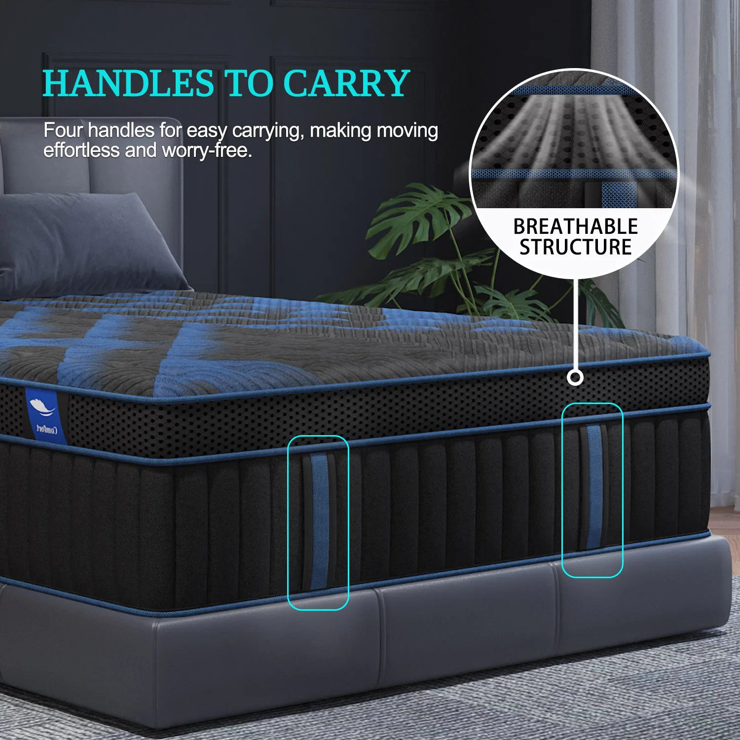 14"Gel Memory Foam Hybrid Pocket Spring Mattress Twin Full Queen King Bed Mattress In A Box, Medium Firm Motion Isolation