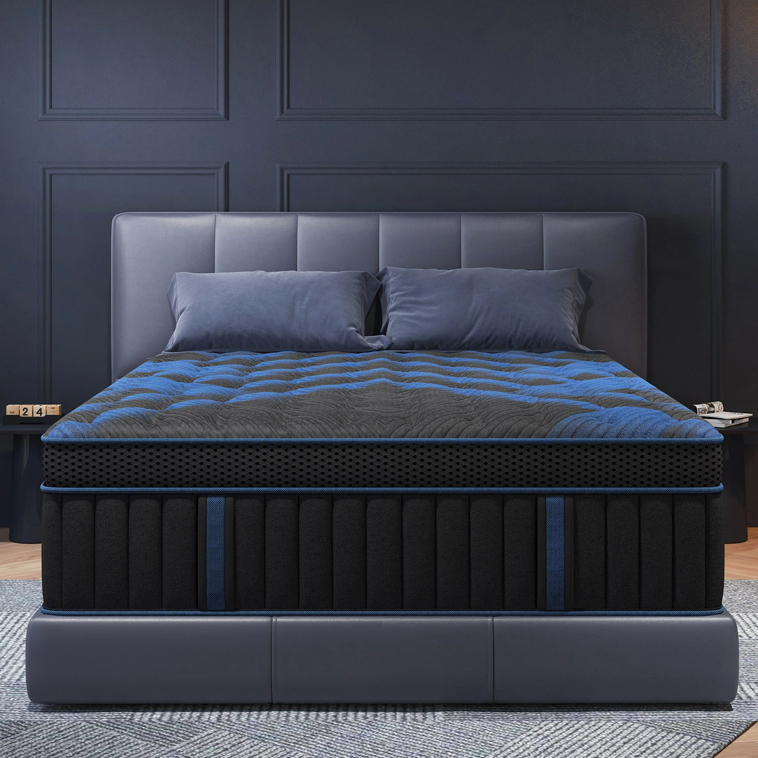 14"Gel Memory Foam Hybrid Pocket Spring Mattress Twin Full Queen King Bed Mattress In A Box, Medium Firm Motion Isolation