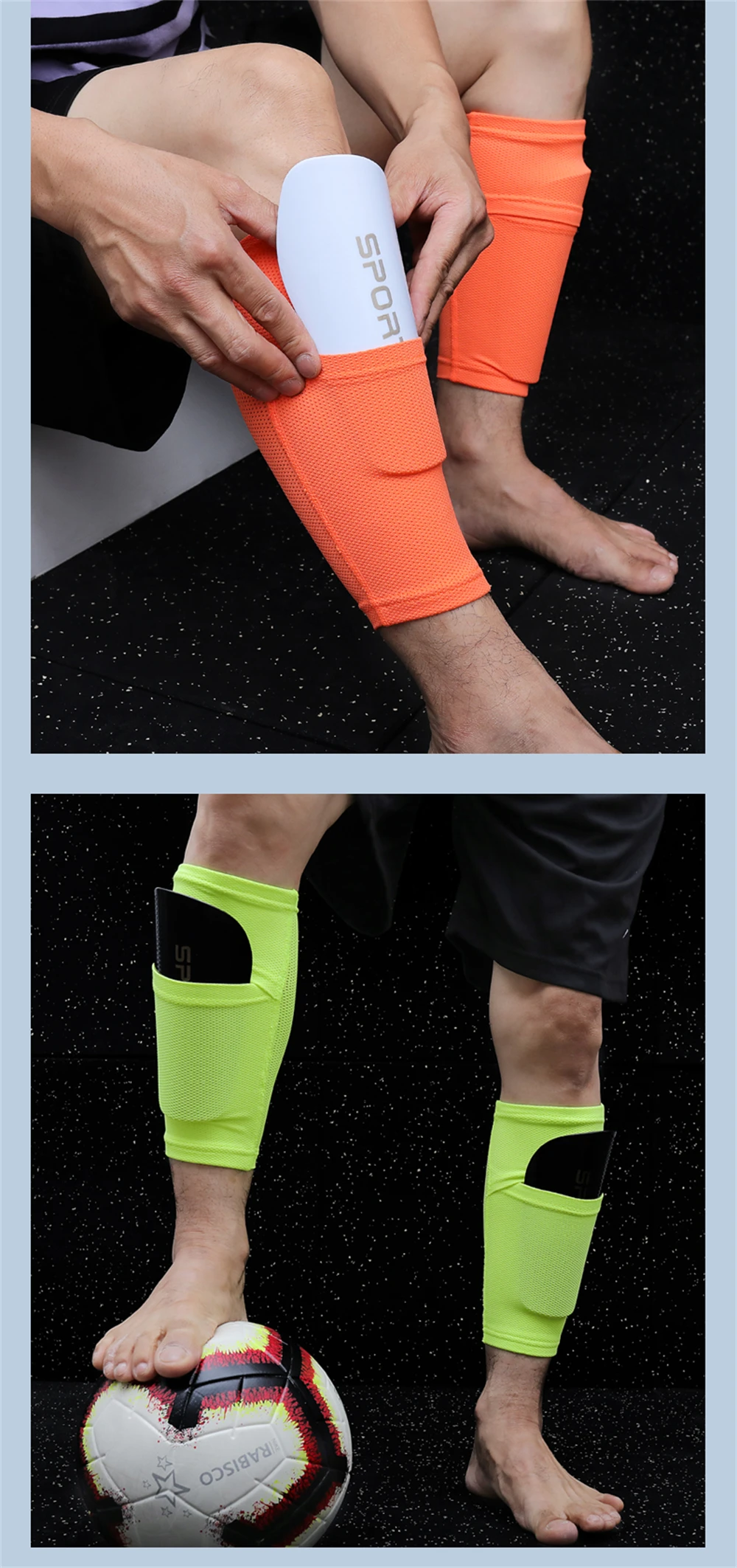 Soccer Shin Guards Football Protectors Pads Adult Kids Shinguards Light Sock Insert Board Boy Training Legging Protective Gear