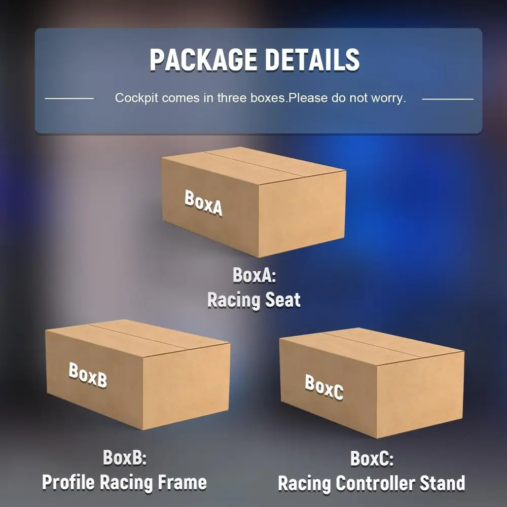 Proile Racing Simulator Cockpit with Seat, Adjusent, It or Thrusaster, or Anatec, or G29 GPro, Sim E 8040, Not Include St