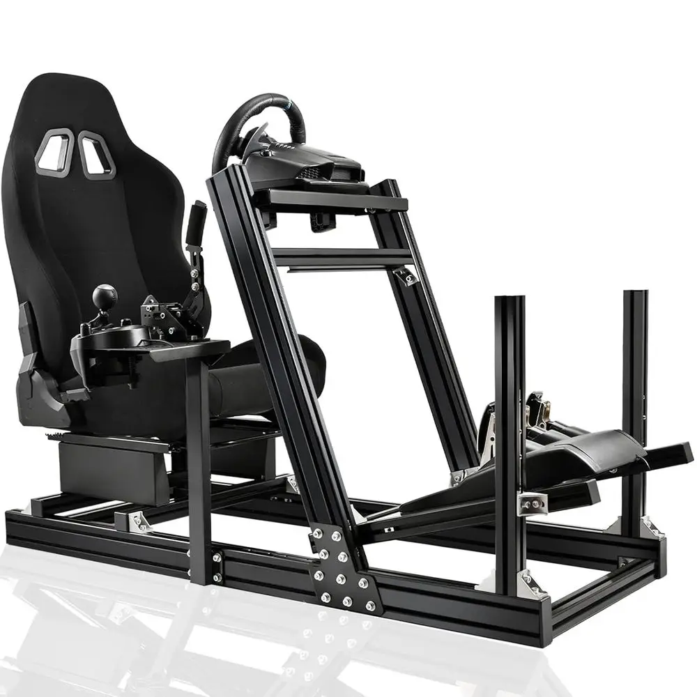 Proile Racing Simulator Cockpit with Seat, Adjusent, It or Thrusaster, or Anatec, or G29 GPro, Sim E 8040, Not Include St