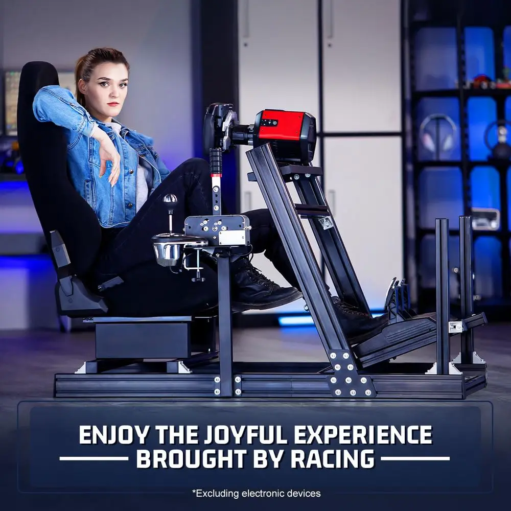 Proile Racing Simulator Cockpit with Seat, Adjusent, It or Thrusaster, or Anatec, or G29 GPro, Sim E 8040, Not Include St