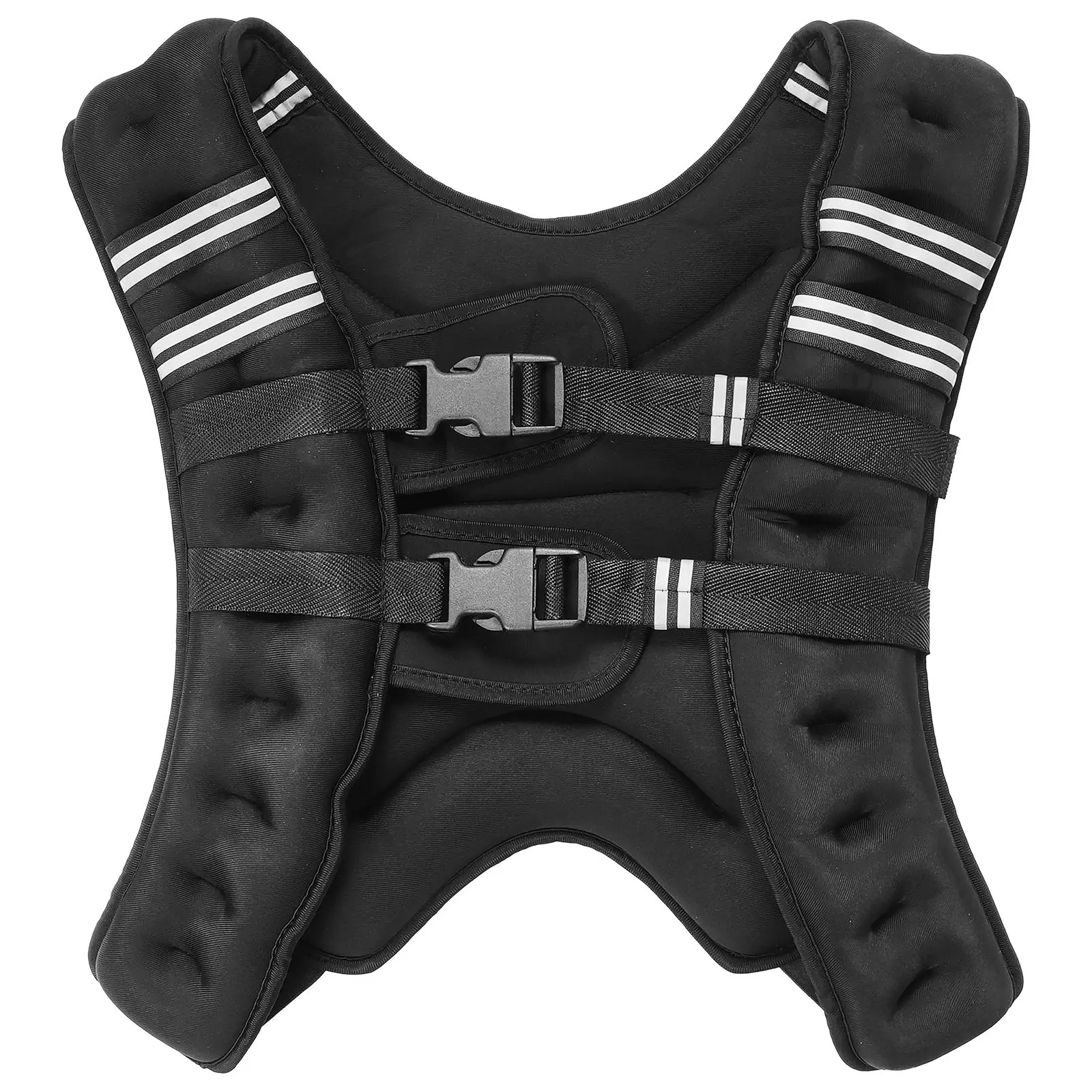 Weighted Vest 20 lbs Weight Vest with Reflective Stripe Adjustable Buckle Body Weight Vest for Men Women Workout Equipment