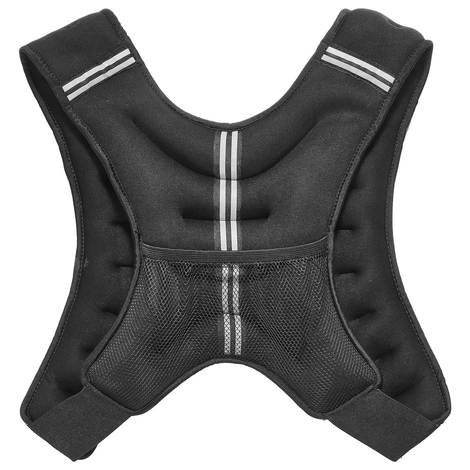 Weighted Vest 20 lbs Weight Vest with Reflective Stripe Adjustable Buckle Body Weight Vest for Men Women Workout Equipment