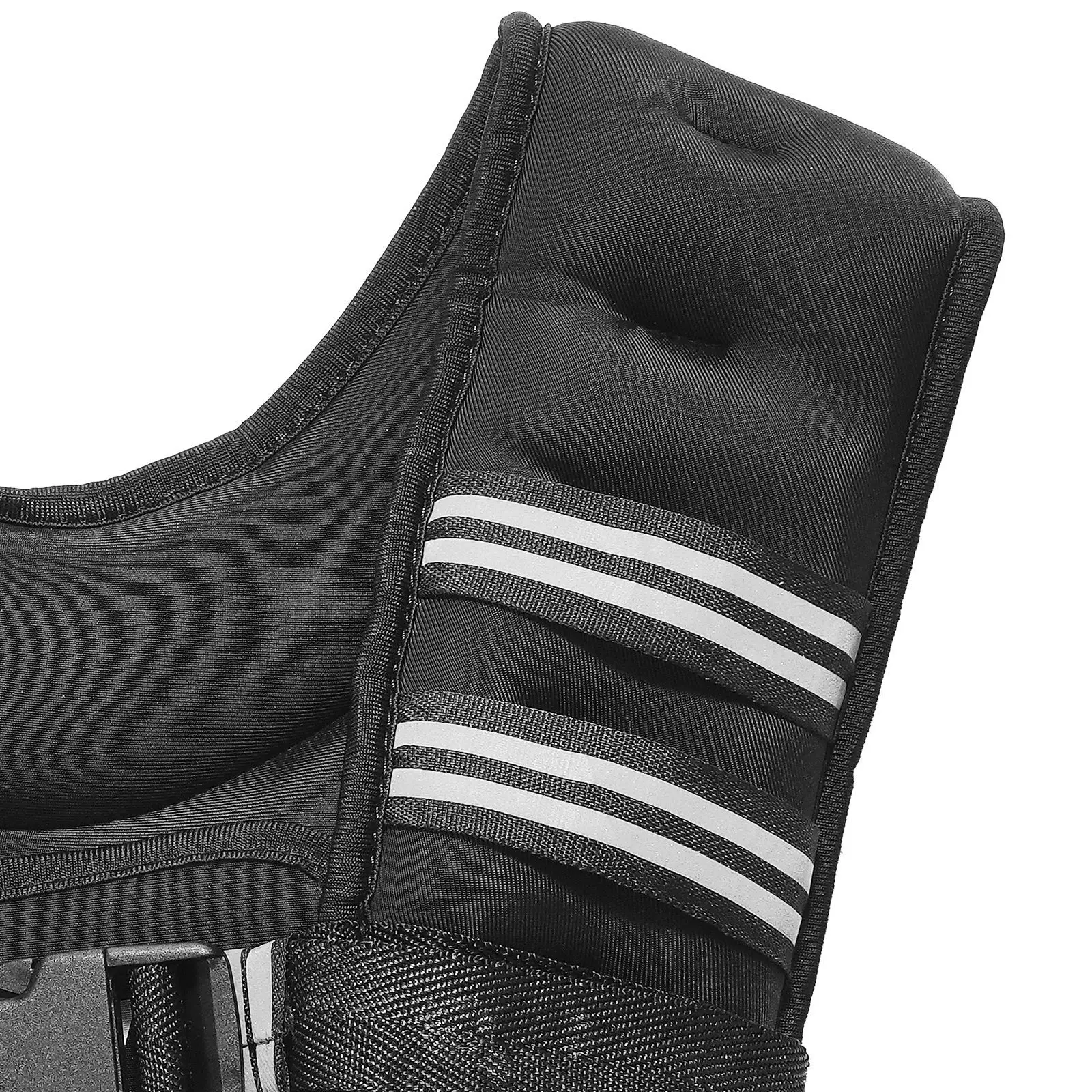 Weighted Vest 20 lbs Weight Vest with Reflective Stripe Adjustable Buckle Body Weight Vest for Men Women Workout Equipment