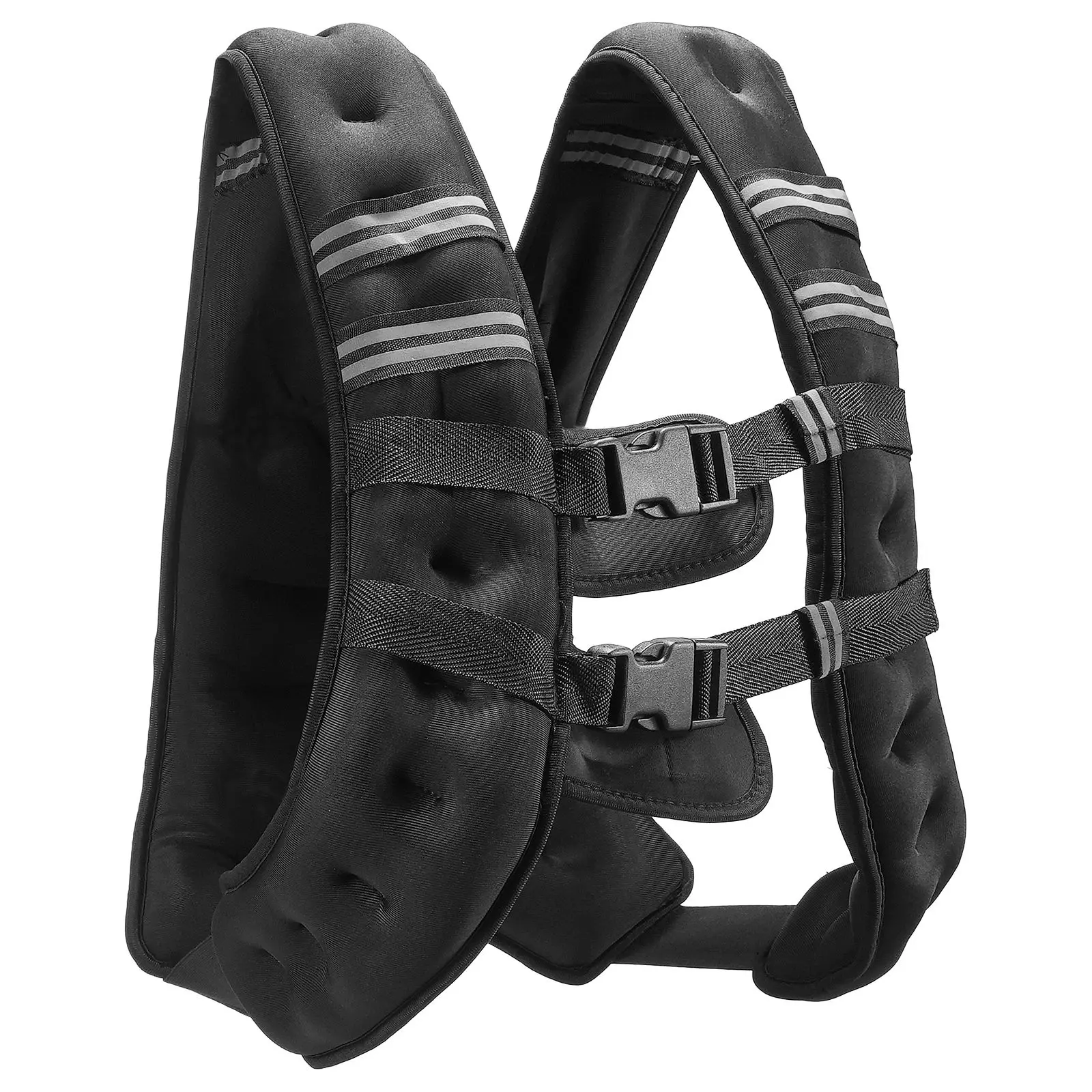 Weighted Vest 20 lbs Weight Vest with Reflective Stripe Adjustable Buckle Body Weight Vest for Men Women Workout Equipment