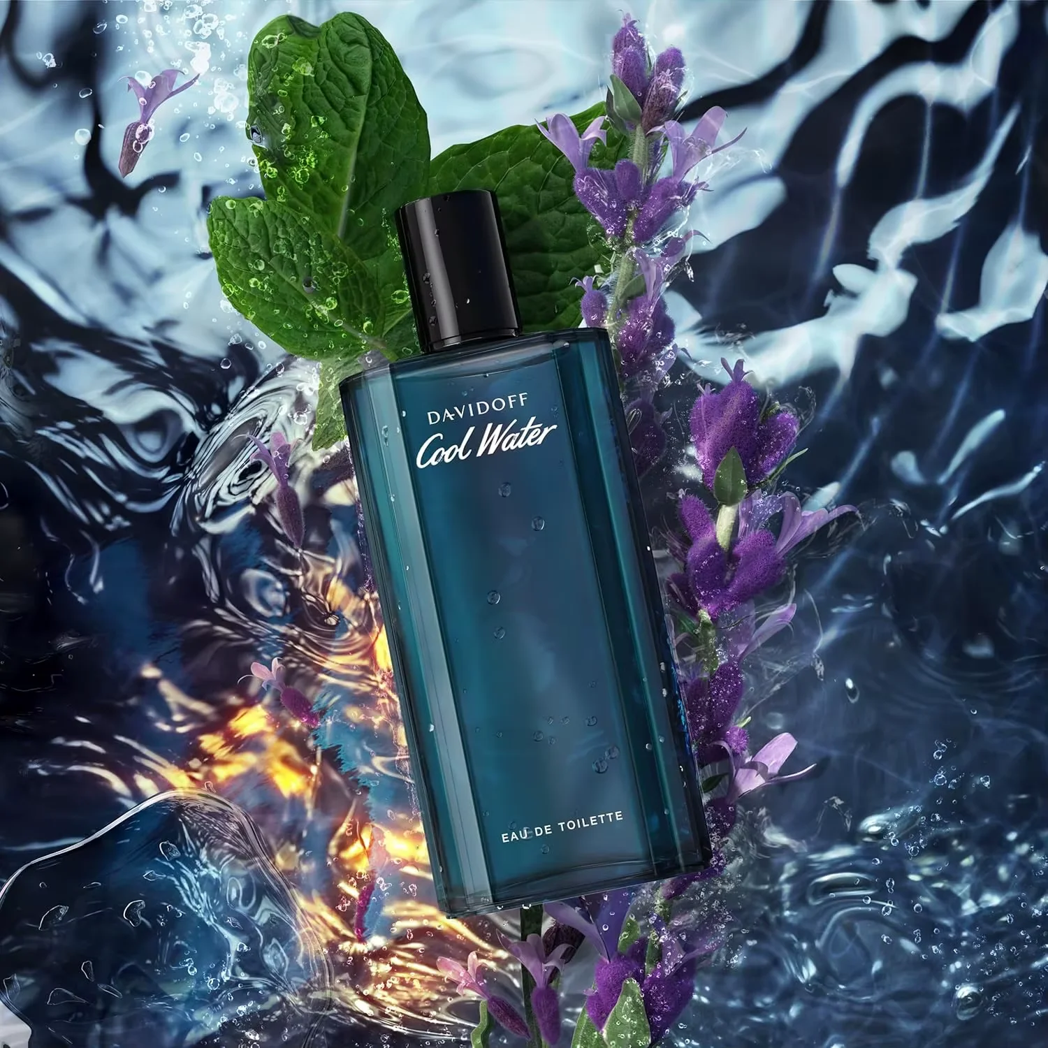 Davidoff Cool Water Eau de Toilette – Aromatic Men's Cologne – With Notes of Coriander, Mint, Lavender & Amber – Long Lasting Fragrance - 4.2 Oz