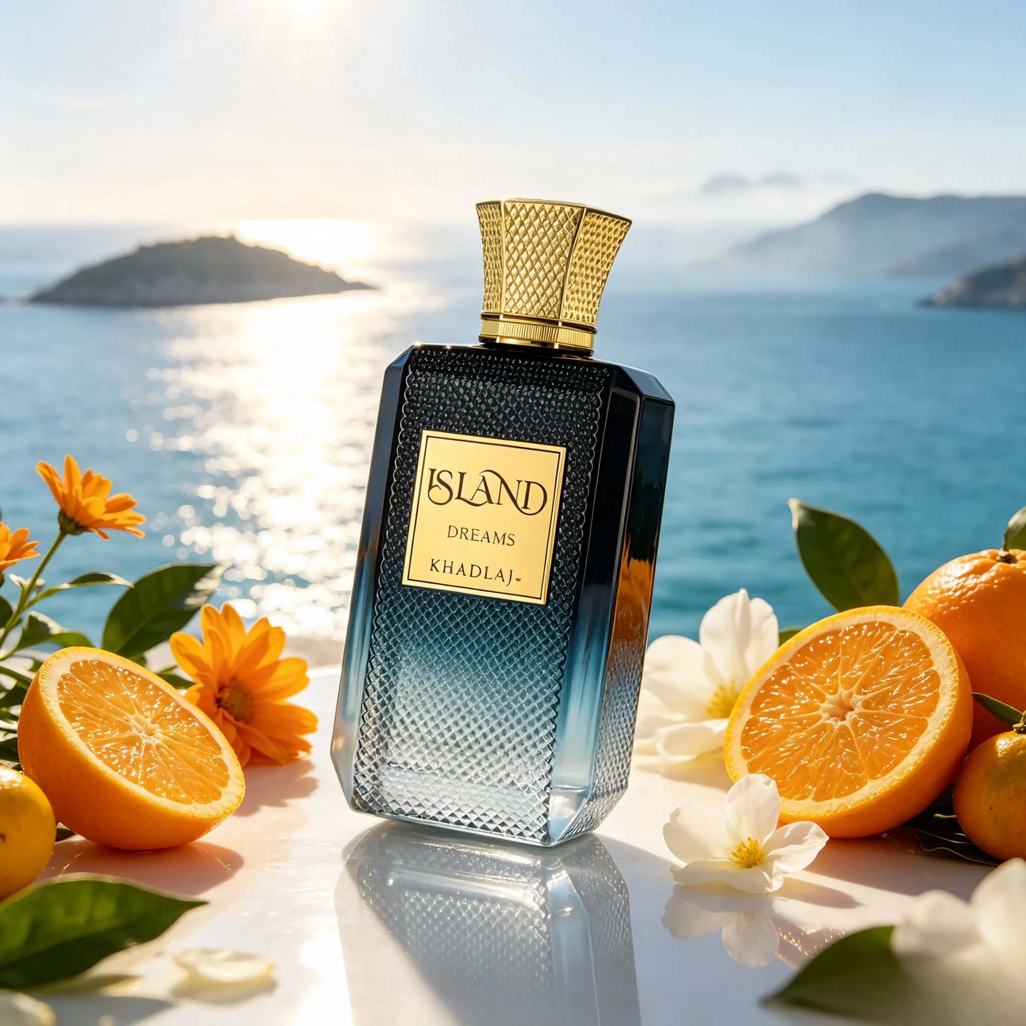 Khadlaj Island Dreams Unisex Perfume Fresh Aquatic Citrus Fragrance Elegant Gift for All - Fruit Floral Wood Musk Notes