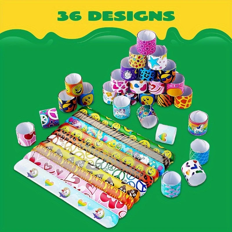 Slap Bracelets for Kids Bulk Wristbands with Animals Friendship for Easter Party Favors Classroom Prizes Exchanging Gifts