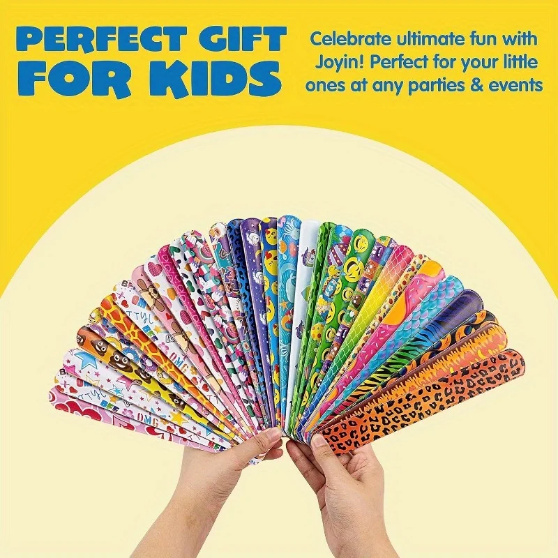 Slap Bracelets for Kids Bulk Wristbands with Animals Friendship for Easter Party Favors Classroom Prizes Exchanging Gifts