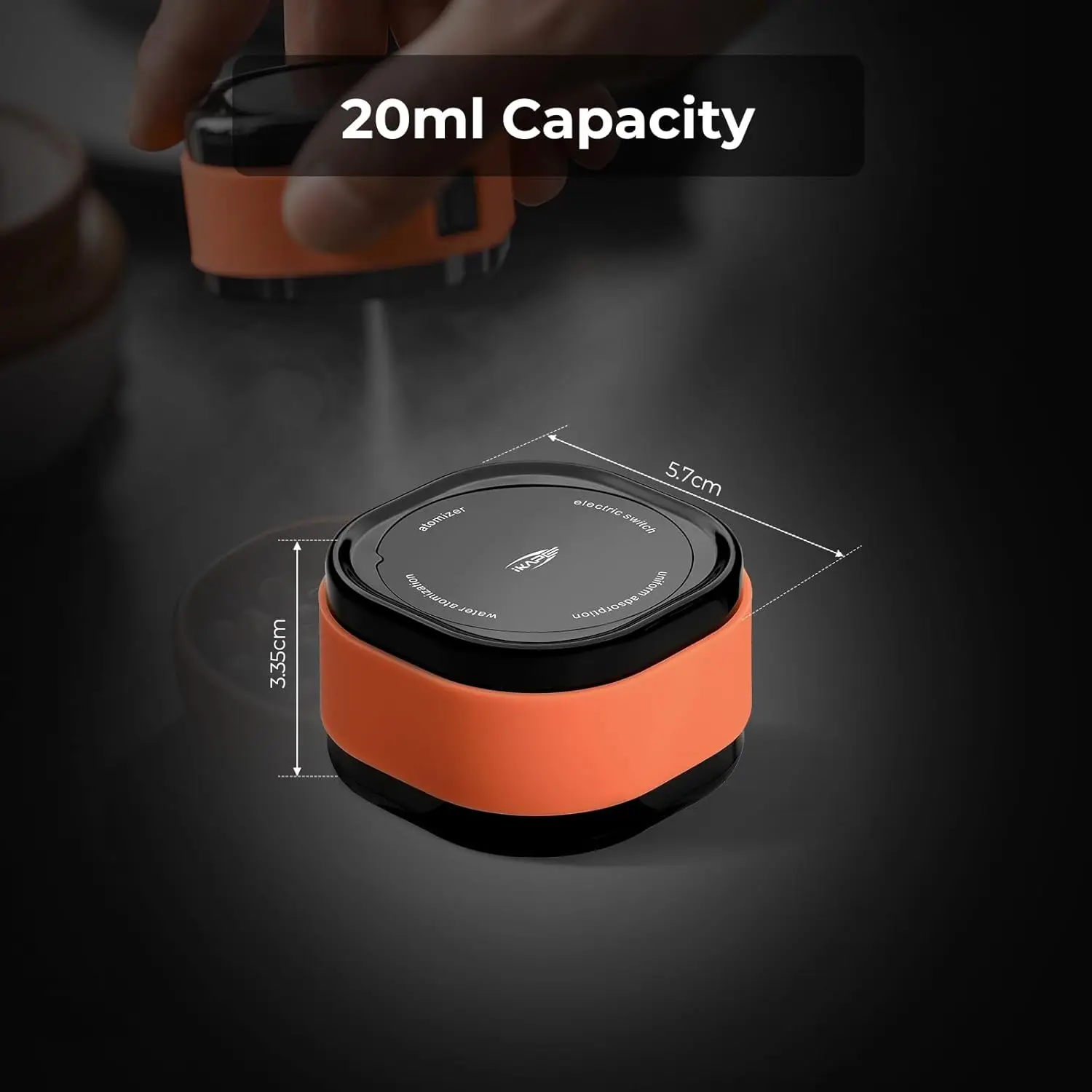 IKAPE Magnetic Rechargeable Coffee Bean Spray Bottle,20ml Anti-Static RDT Tool for Espresso Grinders,Barista Coffee Accessories