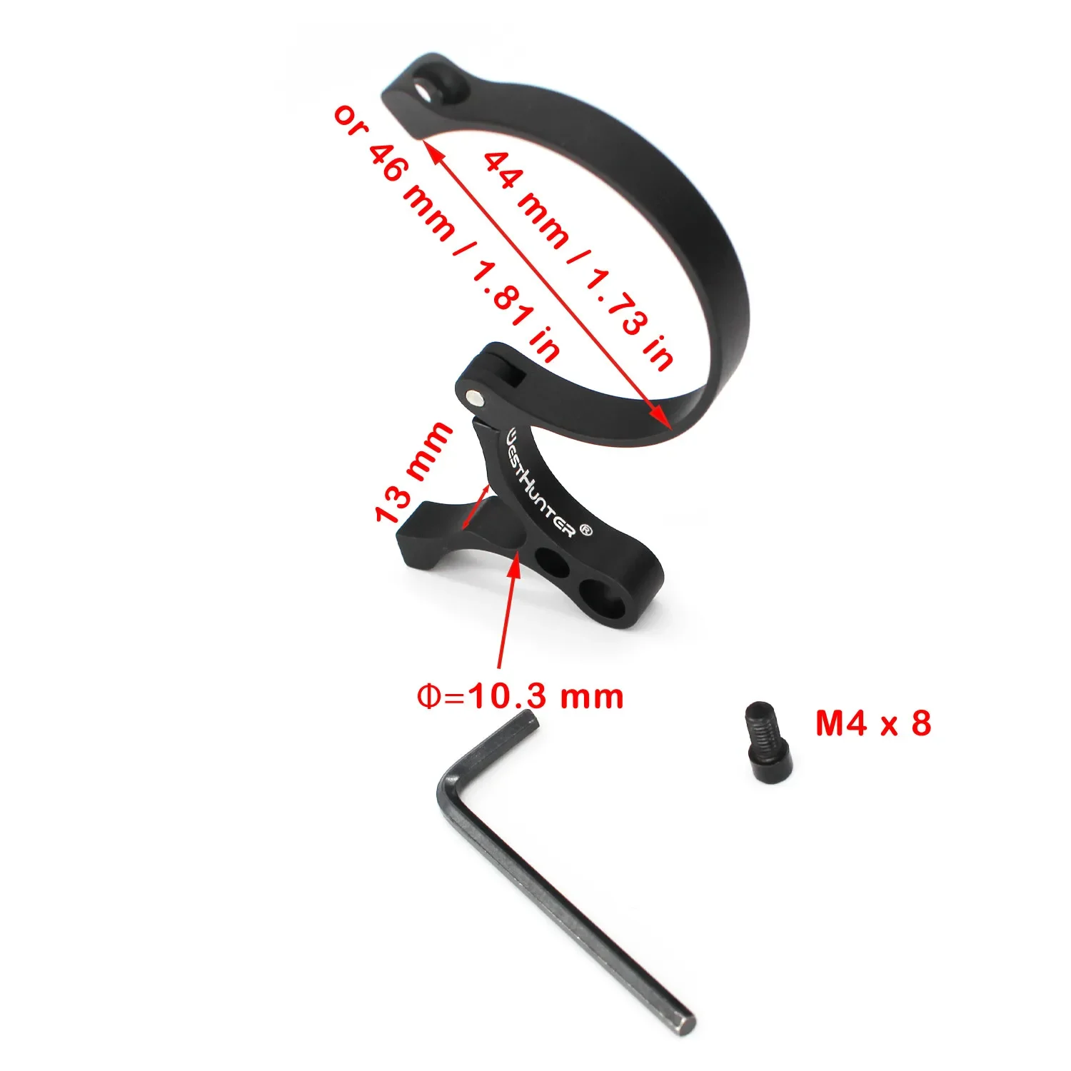 WestHunter Riflescope Switchview Throw Lever 44mm / 46mm Diameter Optical Sights Magnification Adjustment Ring