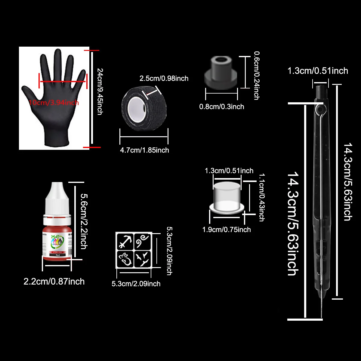 Complete 3D Body Art Tattoo Kit - Professional Hand Poke & Stick Pen Set with Ink, Needles, and DIY Guide - Perfect for Beginners to Experts