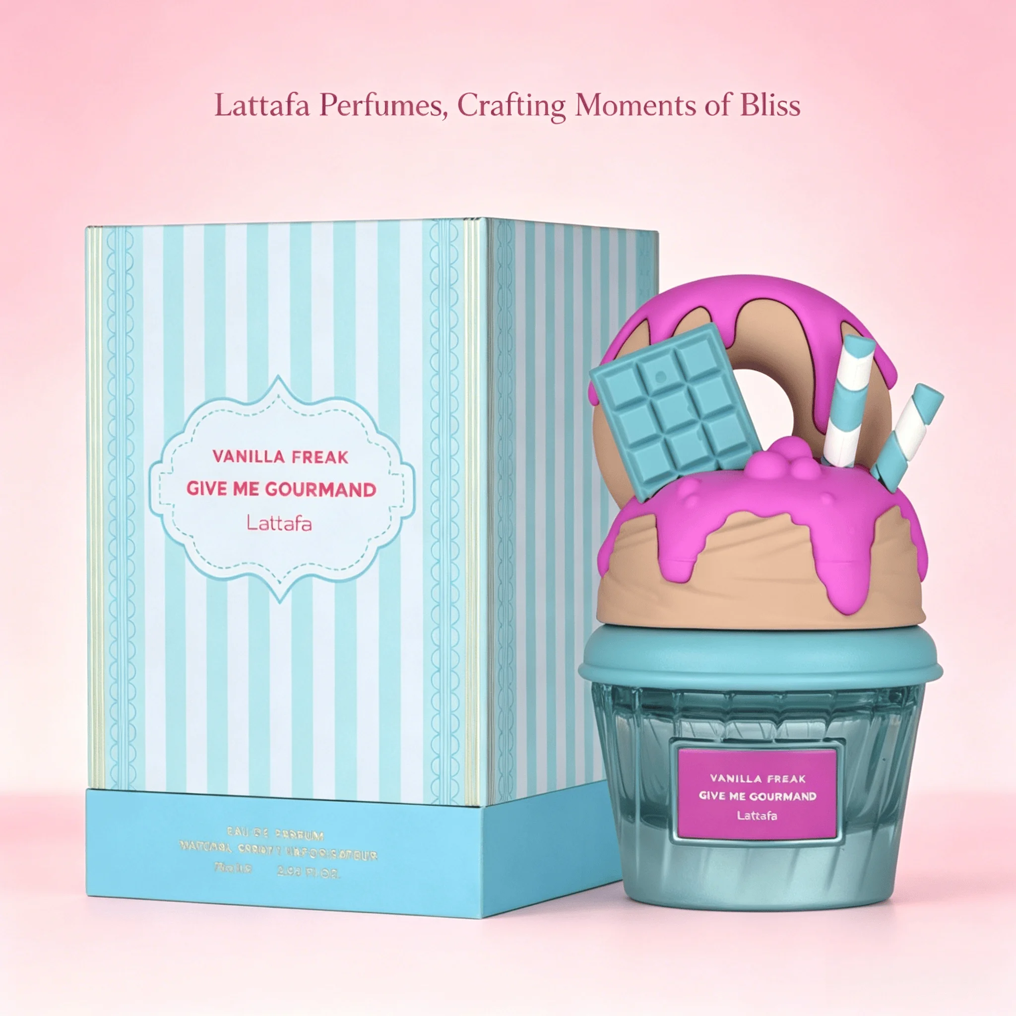 Lattafa Vanilla Freak Eau De Parfum, Give Me Gourmand Collection, Unisex, Spray Form, 75ml, Vanilla Caramel Scent, Woody Notes, Long-Lasting Suitable For Dating, Parties And Business The Perfect Gift For Holiday