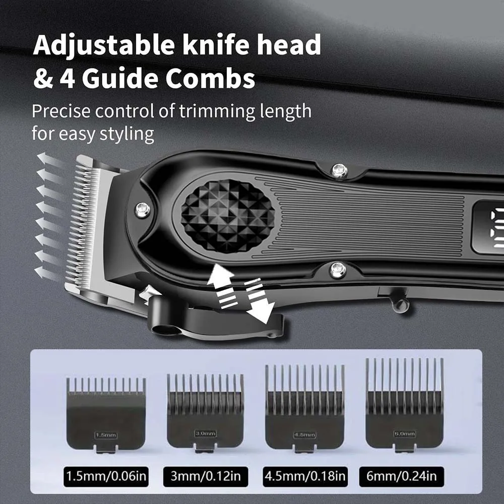 Professional Hair Clipper for Men, Electric Barber Clipper Cordless Rechargeable Hair Cutting Clippers, Men's Hair Cutting Tools